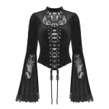 【即納】Dark in Love / Gothic lace hollow out sexy top トップス［TW539］