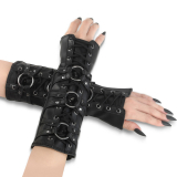 【予約】DEMONIA / DA-462 Blk Str Faux Leather［DA462/BVL］アームカバー