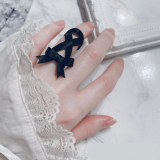 kuro_kawaE / 編み上げリボンのリング（KURO035）