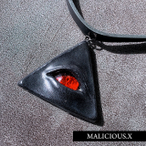 【即納】MALICIOUS.X / CAT EYE CHOKER ［BK×RED/Reptiles］ チョーカー（MAL003）