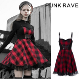 PUNK RAVE  (fantas) / Kawaii Doll red dress［BK-RD］ ワンピース