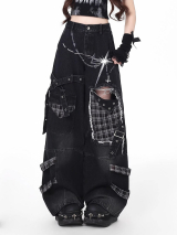 SELECT / ［CRAZYGIRL］ゆったりデニムパンツ [GRY]