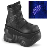 【予約】DEMONIA / BOXER-70 Blk Vegan Leather［BOX70/BVL］厚底ブーツ
