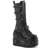 【予約】DEMONIA / SWING-327 Blk Vegan Leather［SWI327/BVL］厚底ブーツ