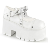 【予約】DEMONIA / ASHES-33 Wht Vegan Leather［ASH33/WVL］厚底シューズ