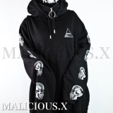 【即納】MALICIOUS.X /  Skull［8］hoodie（MAL030）