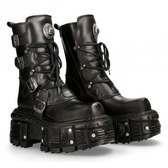 NEW ROCK / BOOT BLACK IMPERFECT M-TANK373-S1 厚底ブーツ（NR020 
