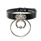 ニュリカデリック / ピアスリングレザーチョーカー