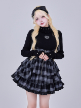 IMVAL / Ruffled High Neck Top［BLK］