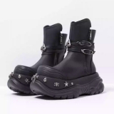 【予約】SELECT / ［PINJIAHUI］ビッグトゥ厚底ブーツ［スペード］