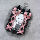 【予約】ののりぼん / 猫耳チェキケース［くすみピンク］