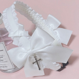 ののりぼん / フリルリボンカチューシャ ホワイト