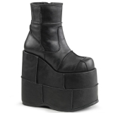 【予約】DEMONIA / STACK-201 Blk Vegan Leather［STA201/BVL］厚底ブーツ