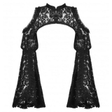 【即納】Dark in Love / Gothic bell sleeves cold shoulder lace cape［BW099］