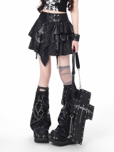 SELECT / ［CRAZYGIRL］切替レザースカート [GRY]