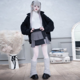 【即納】DEPEN DOLL / doll pleats patchwork skirt black（DP015）