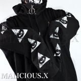 予約【即納】MALICIOUS.X /  Triangle Sanpaku eyes［8］hoodie（MAL031）