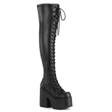 【予約】DEMONIA / CAMEL-300 Blk Str Vegan Leather［CAM300/BVL］厚底ブーツ