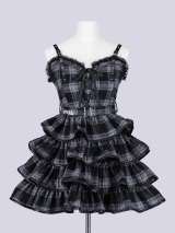 IMVAL / Check Layered Dress［GRY］