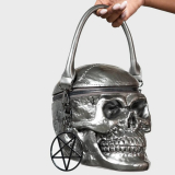 【即納】KILLSTAR / Grave Digger Skull Handbag [GUNMETAL] ハンドバッグ（KSRA008159）