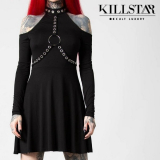 【セール】KILLSTAR / Helter Long Sleeve Dress ワンピース （KSRA004913）