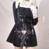 【予約】SELECT / ［daytoday］刺繍チェックワンピース（DTD003）