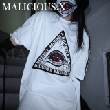 【即納】MALICIOUS.X /  triangle logo big T-shirt［WH］（300524）