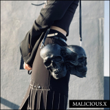【即納】MALICIOUS.X /  Twin skull shoulder bag（300533）