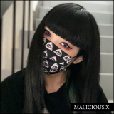 【即納】MALICIOUS.X / triangle eye pleats Face mask［Cat / Reptile］ マスク（300879）