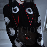 MALICIOUS.X / Eyeball sailor collar［BK × WH］