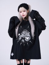 IMVAL×GALFY / Doll Dog 大萌袖 L/S TEE［BLK］