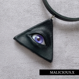 【即納】MALICIOUS.X / CAT EYE CHOKER ［BK×PURPLE］ チョーカー（MAL009）