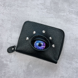 MALICIOUS.X / Devil eye folding wallet(Btype)［Blue × Violet］